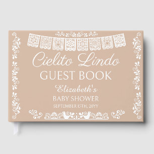 Cielito Lindo Beige Babyparty Gästebuch