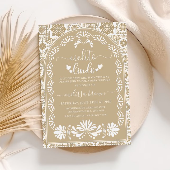 Cielito lindo beige Mexikanische Babydusche Einlad Einladung (Von Creator hochgeladen)