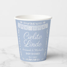 Cielito Lindo Blaues Papel Picado Baby Shower 