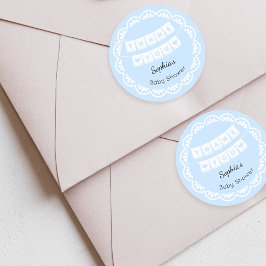 Cielito Lindo Blue Baby Dusche Danke Sticker