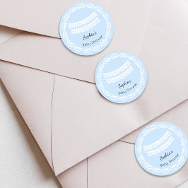 Cielito Lindo Blue Baby Dusche Runder Aufkleber