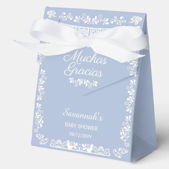 Cielito Lindo Blue Baby Shower Muchas Gracias Geschenkschachtel (Vorderseite)
