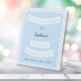 Cielito Lindo Blue Begrüßungs-Baby-Dusche Sockelschild