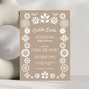 Cielito Lindo Boho Beige geschlechtsneutral Einladung