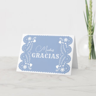 Cielito Lindo Carte de remerciements bleue