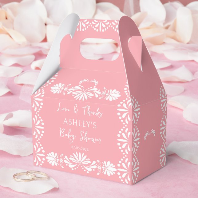 Cielito lindo Dusty Pink Baby Dusche Gefälligkeits Geschenkschachtel (Hochzeit)