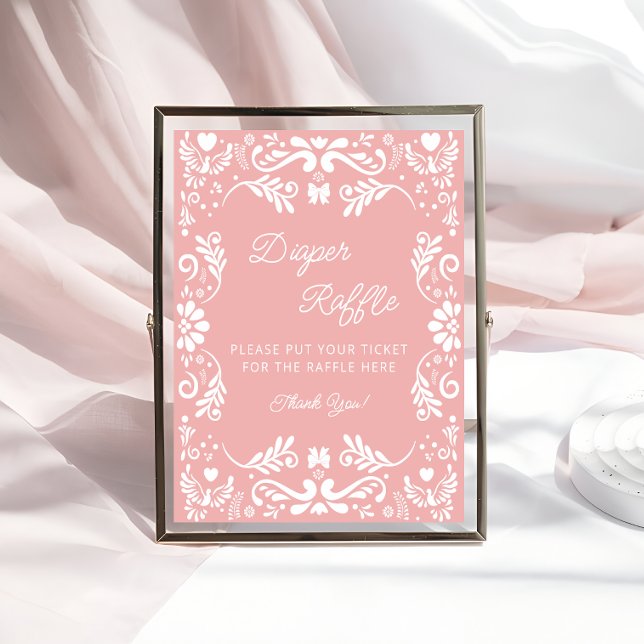 Cielito Lindo Mexican Baby Shower Diaper Raffle Poster (Von Creator hochgeladen)