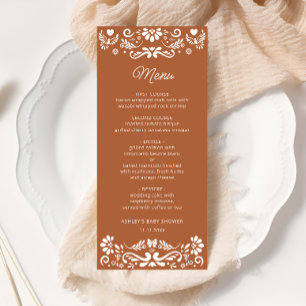 Cielito Lindo Mexican Baby Shower Menu Menükarte
