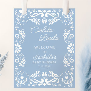 Cielito Lindo Mexican Blue Baby Dusche Willkommen Poster