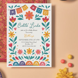 Cielito Lindo Mexican Colorful Baby Dusche Einladung