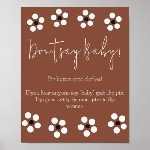 Cielito Lindo Mexican Don Say Baby Shower Game Poster