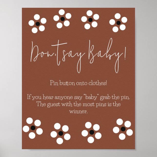 Cielito Lindo Mexican Don Say Baby Shower Game Poster (Vorne)