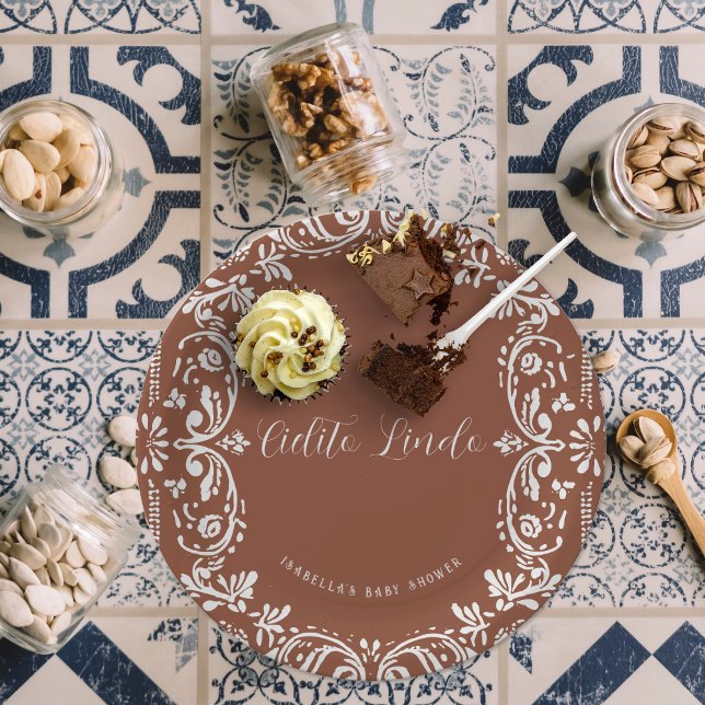 Cielito Lindo Mexican Papel Picado Talavera Pappteller (Von Creator hochgeladen)