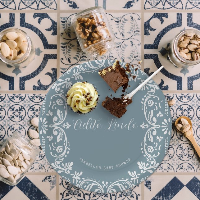 Cielito Lindo Mexican Papel Picado Talavera Pappteller (Von Creator hochgeladen)