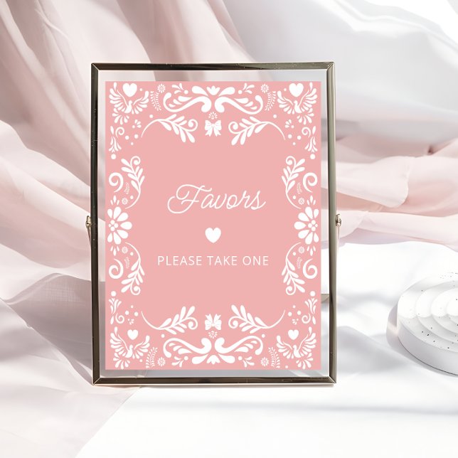 Cielito Lindo Mexican Pink Baby Shower Favoriten Poster (Von Creator hochgeladen)