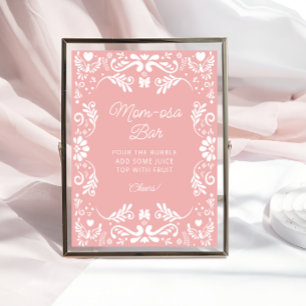 Cielito Lindo Mexican Pink Baby Shower Mama-osa Ba Poster