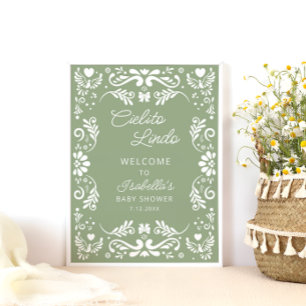 Cielito Lindo Mexican Sage Baby Dusche Willkommen Poster