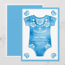 Cielito Lindo niedliche blaue Bodysuit Babydusche