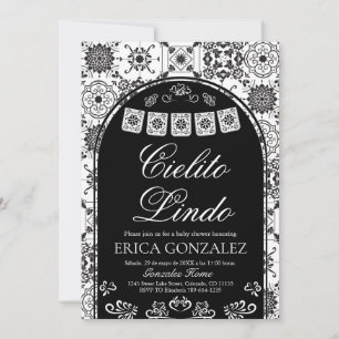 Cielito Lindo Papel Picado Boy Baby Shower auf Deu Einladung