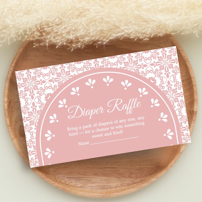 Cielito Lindo Papel Picado Shower Diaper Raffle Begleitkarte (Cielito Lindo Papel Picado Fiesta Baby Shower Diaper Raffle)