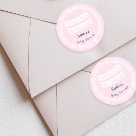 Cielito Lindo Pink Baby Dusche Danke Sticker