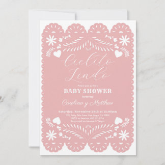 Cielito Lindo Pink Babydusche Einladung
