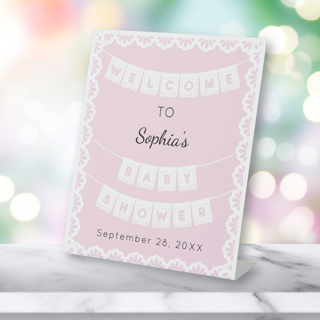 Cielito Lindo Pink Begrüßungsdusche Sockelschild (Von Creator hochgeladen)