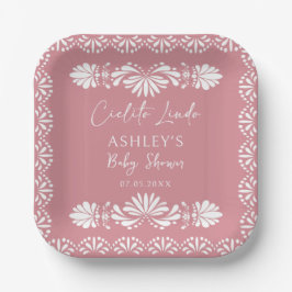 Cielito lindo Pink Mexican Baby Shower Pappteller