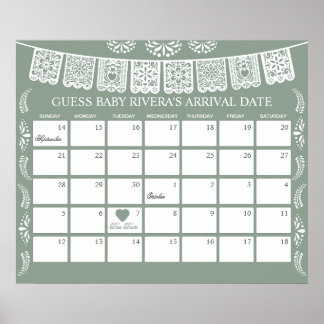 Cielito Lindo Rate den Geburtstermin-Kalender Poster