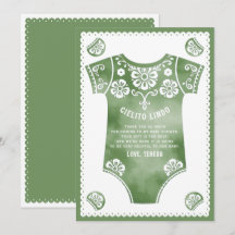 Cielito Lindo Salbei Grüne Bodysuit Babydusche