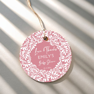 Cielito lindo staubige rosa mexikanische Babydusch Geschenkanhänger