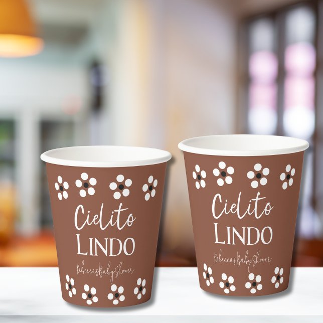 Cielito Lindo Talavera Mexican Fiesta Baby Shower Pappbecher (Von Creator hochgeladen)