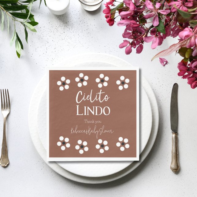 Cielito Lindo Talavera Mexican Fiesta Baby Shower Serviette (Von Creator hochgeladen)