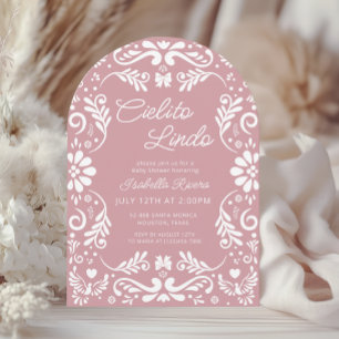 Cielito Lindo Talavera Mexican Pink Baby Shower Einladung