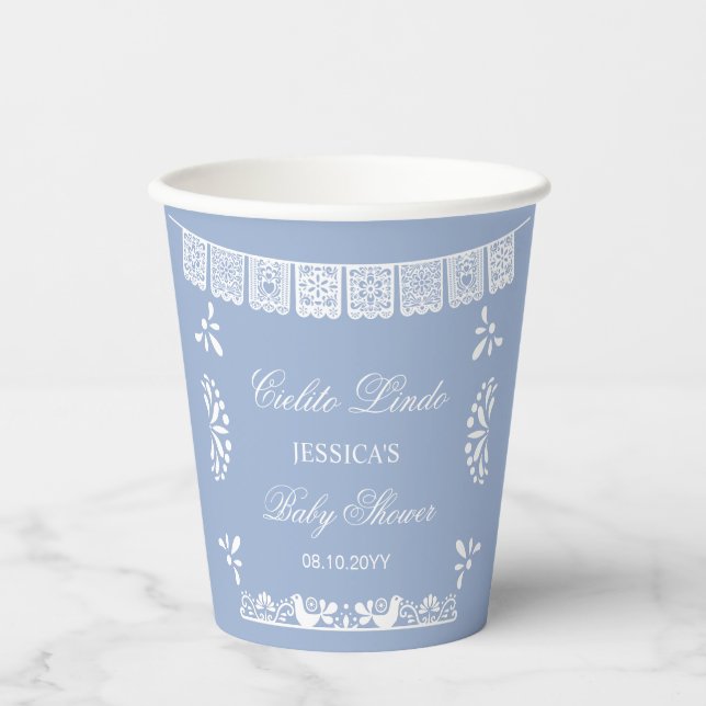 Cielito Lindo Talavera Mexikanischer Junge Baby Sh Pappbecher (Vorderseite)