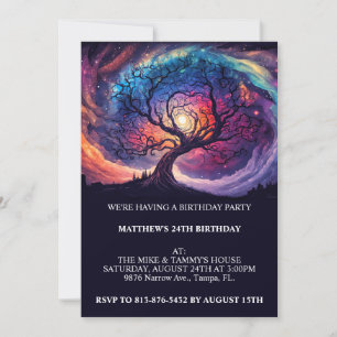 Ciels de minuit Invitations de fête d'anniversaire