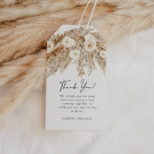 CIERA Bohemisch Dry Pampas Grass Vielen Dank Geschenkanhänger