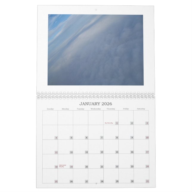 Cieux - mers - calendrier de paysage (Jan 2026)