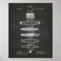 Cigar 1887 Chalkboard für Patentkunst