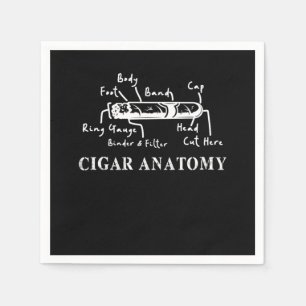 Cigar Anatomie Smoker Humidor Cutter Zigarrengesch Serviette