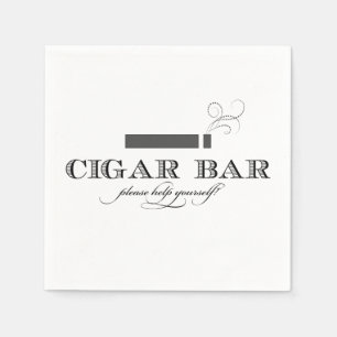 Cigar Bar Cocktail Napkins Serviette