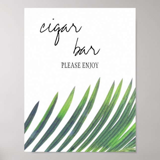 Cigar Bar Sign - Grüne Hochzeit Poster (Vorne)