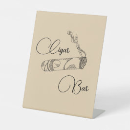 Cigar Bar Stehend Signatur für Trauzeugen Sockelschild