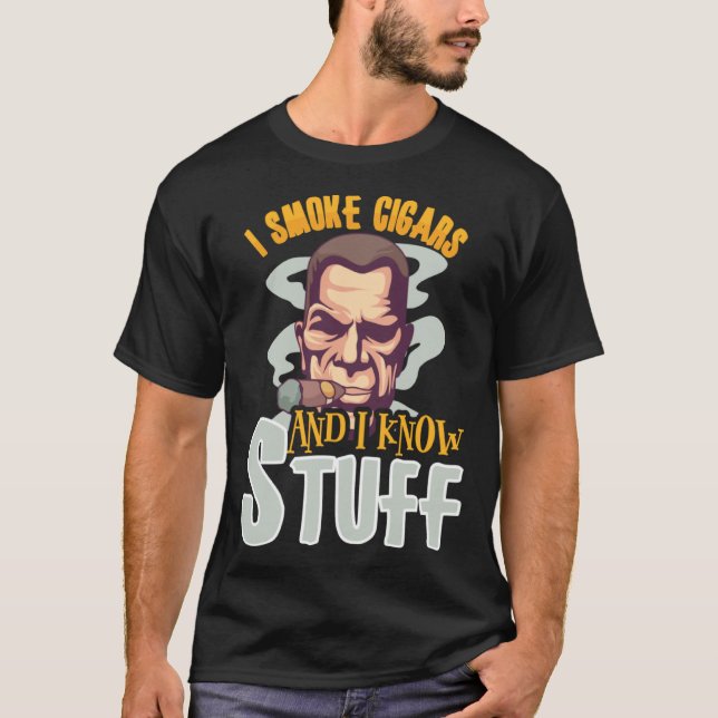 Cigar Cigars Smoke Smoking Bourbon Whiskey T-Shirt (Vorderseite)