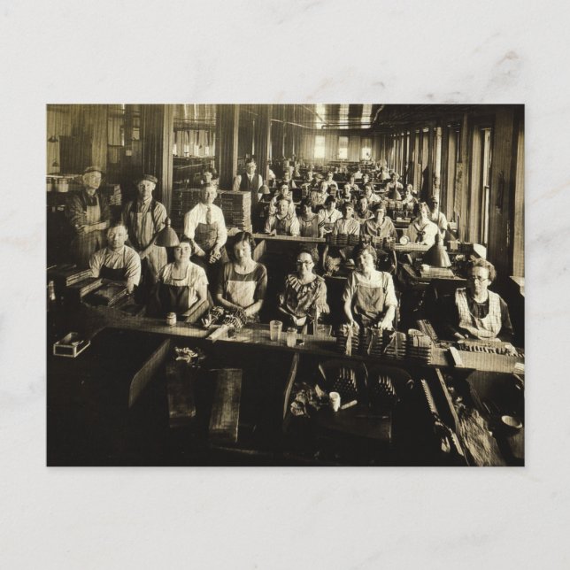 Cigar Factory circa 1900, Red Lion, York Co., PA Postkarte (Vorderseite)