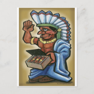 Cigar Indian Postkarte