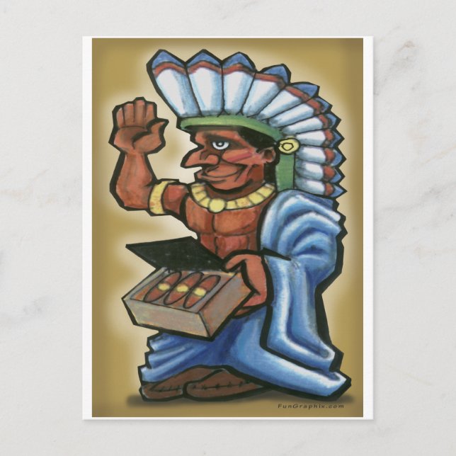 Cigar Indian Postkarte (Vorderseite)