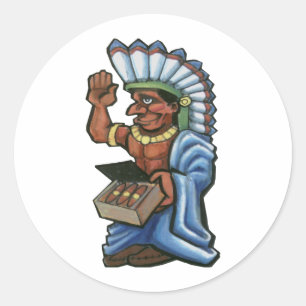 Cigar Indian Runder Aufkleber