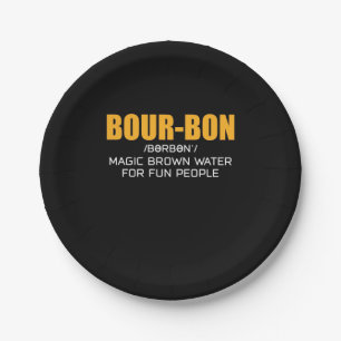 Cigar Lover Bourbon Magic Brown Pappteller