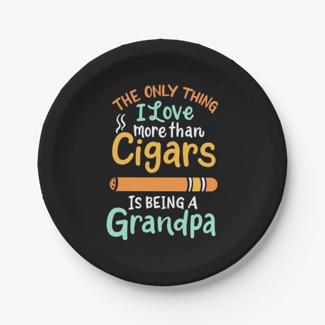 Cigar Lover | Dieses Großvater Lieben Zigarren Pappteller (Vorderseite)
